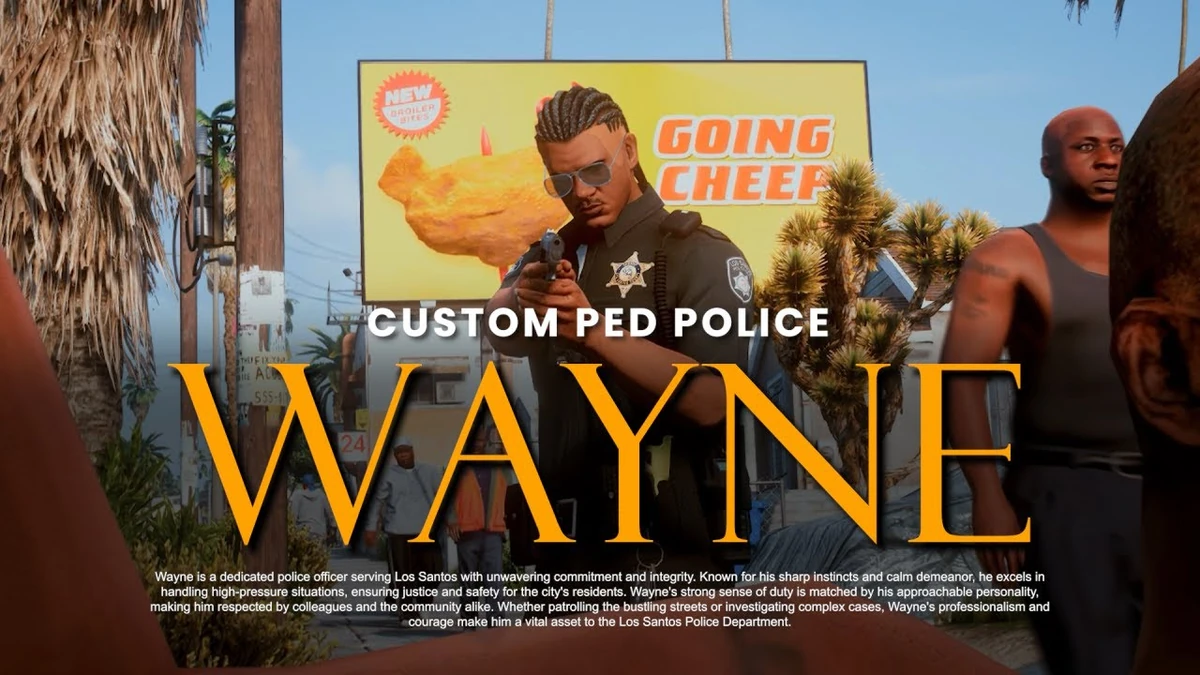 Wayne Police Ped FiveM | Add-On Custom Police Officer | Open Source