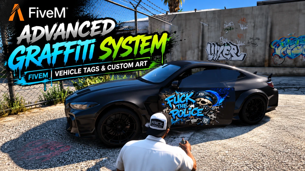 Advanced Graffiti System FiveM | Vehicle Tags & Custom Art | FiveM Mod ...