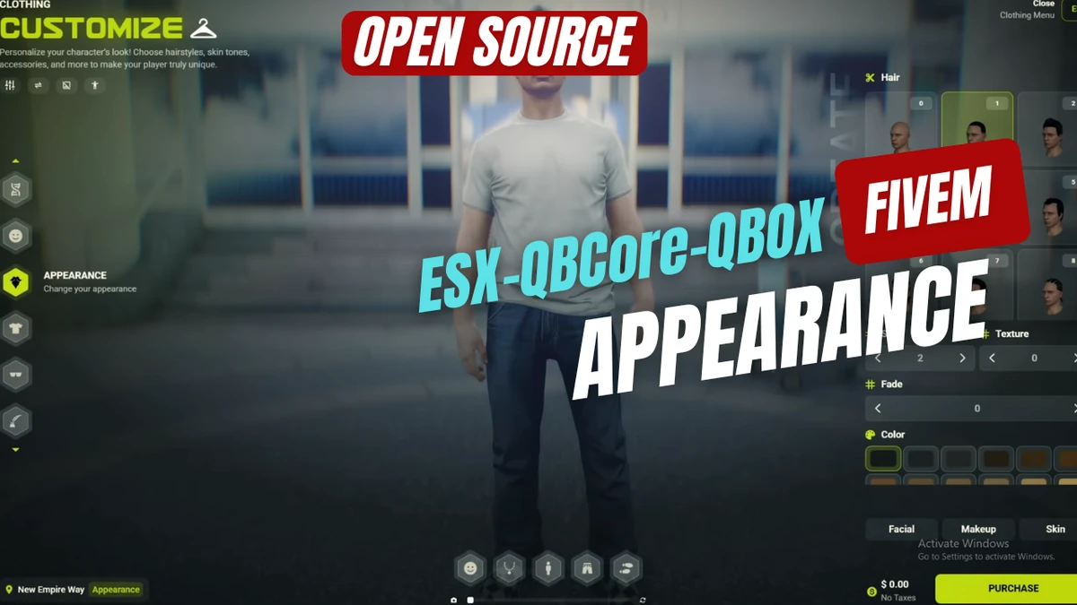 Appearance FiveM | Open Source (ESX / QBCore / QBOX)