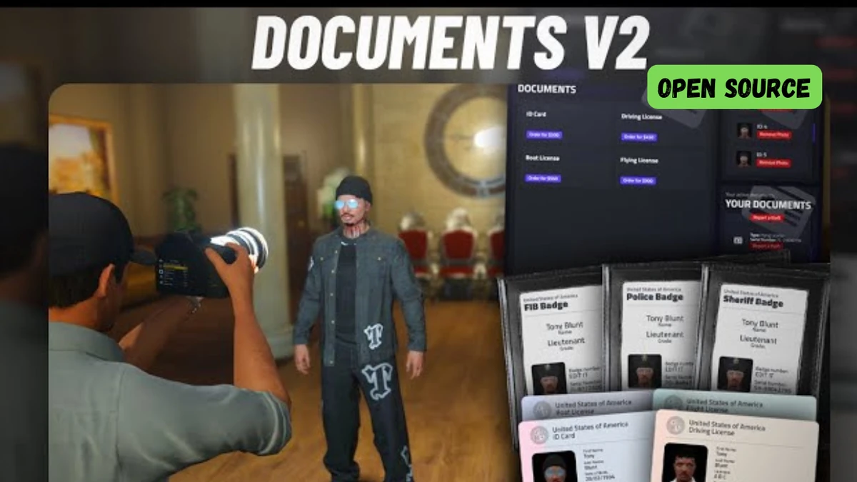 Documents System V2 | Open | ESX / QB / QBOX Description | FiveM Mod Store