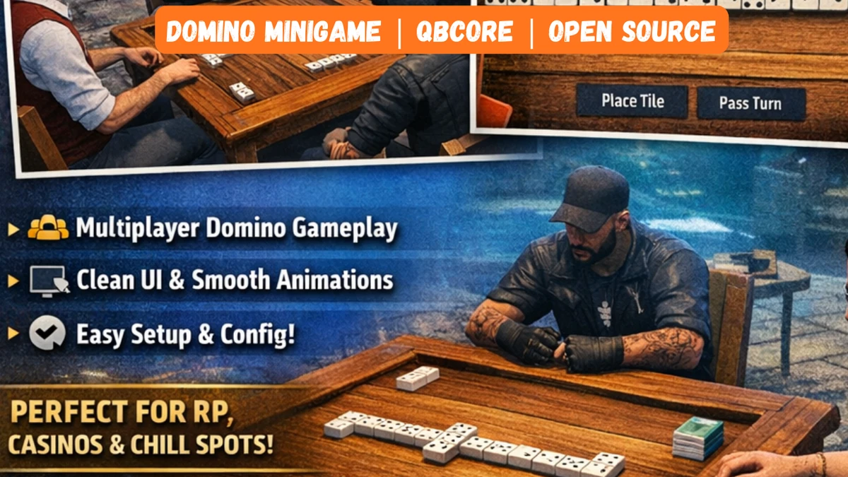 Domino Minigame | QBCore | OPEN Source | FiveM Mod Store