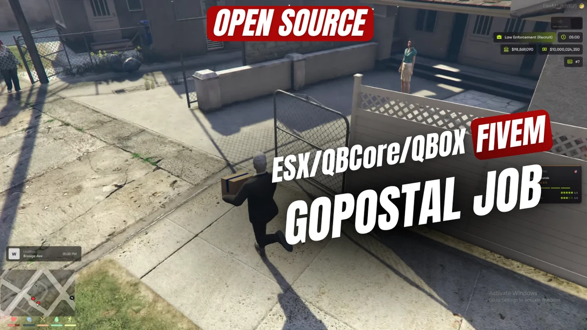 GoPostal Job FiveM Delivery Script UI Preview