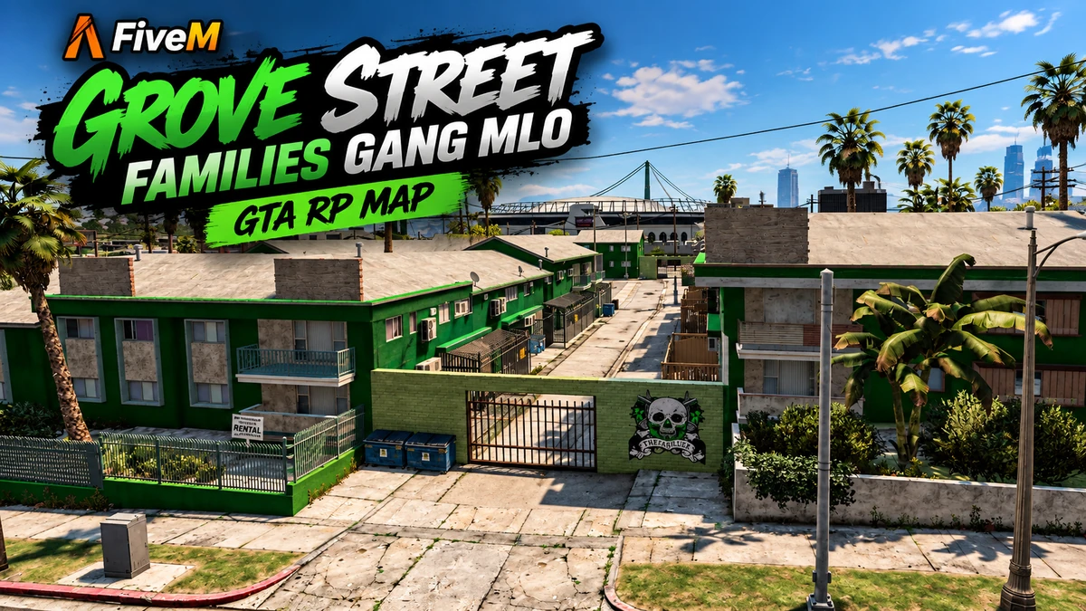 Fivem Rp Mods Grove Street Families Gang MLO FiveM | GTA RP Map | FiveM Mod Store