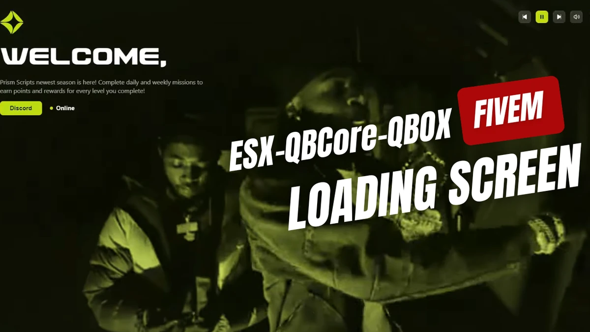 Loading Screen FiveM (ESX / QBCore / QBOX) | Premium UI & Customizable ...