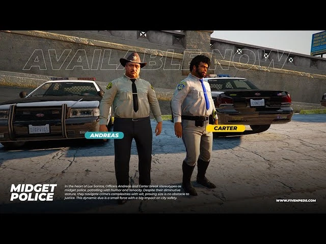 SHORT POLICE ANDREAS & CARTER [Add-On Clothes PED FiveM]