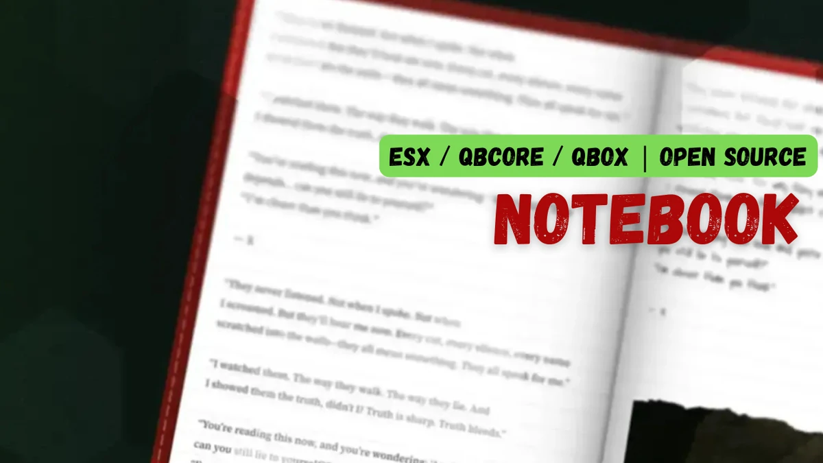 Notebook | ESX / QBCORE / QBOX | Open Source