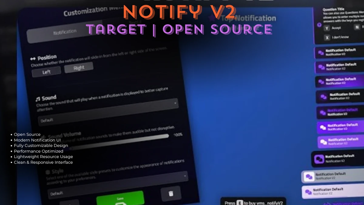Notify V2 | Open Source | FiveM Mod Store