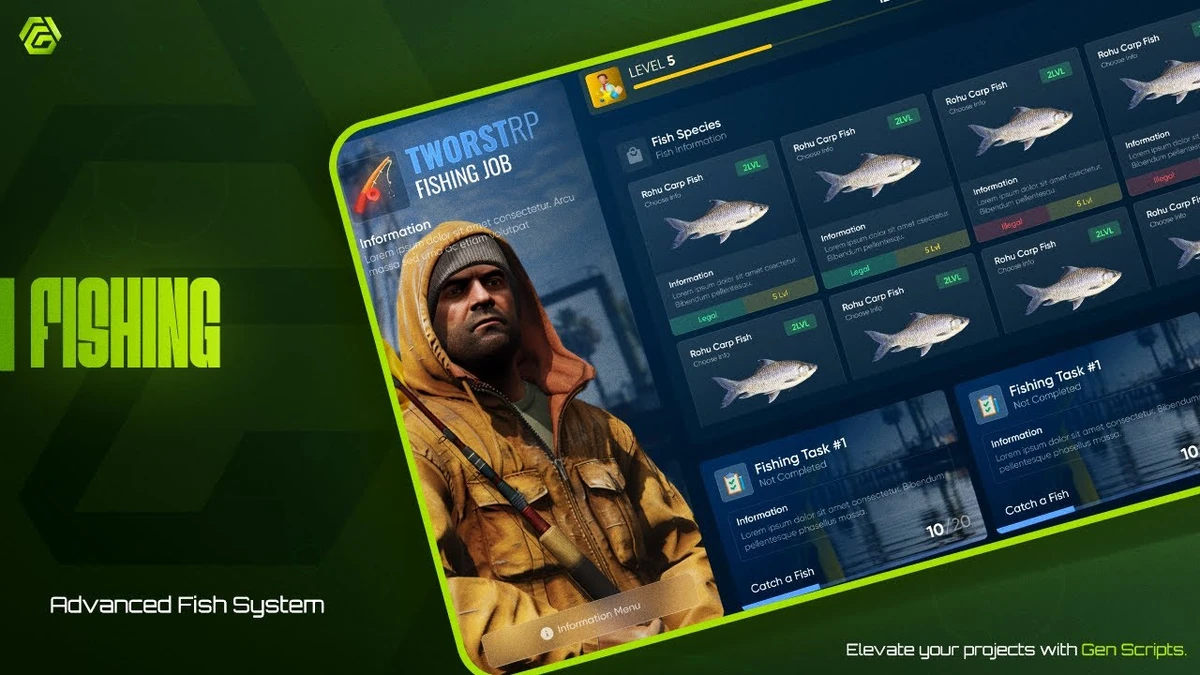 Advanced Fishing Job FiveM (2 Minigames) | QB / ESX