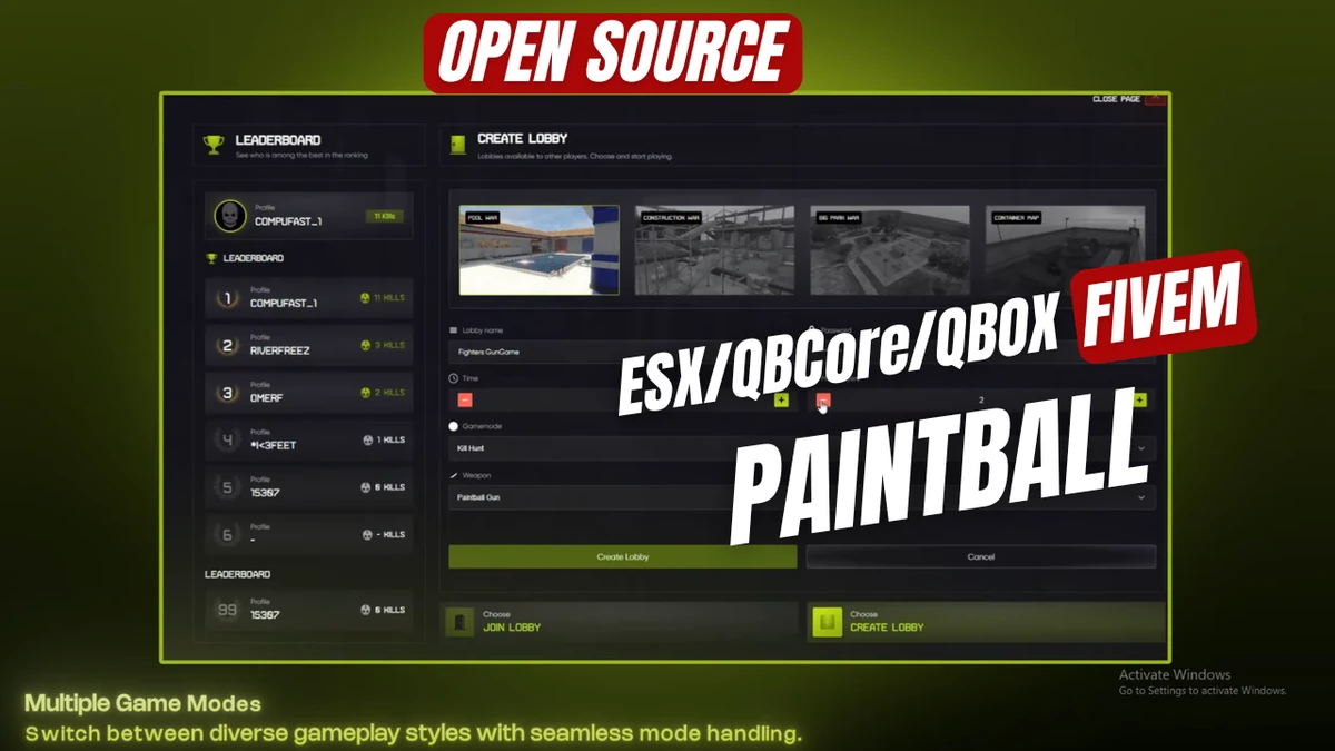 Paintball Script FiveM | Open Source (ESX / QBCore / QBOX)