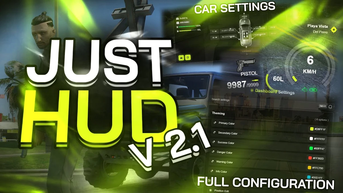 Just HUD System FiveM | Standalone Script