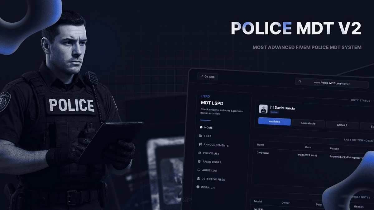 Police MDT V2 | ESX / QBCORE / QBOX | Open Source