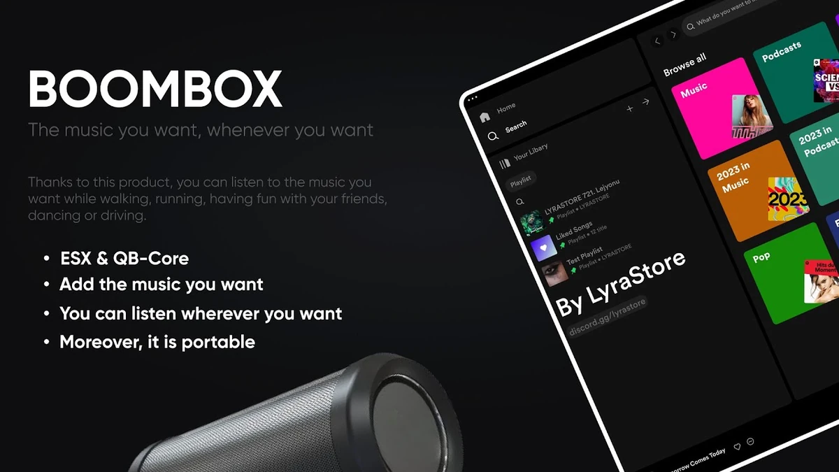 Advanced Boombox | Open Source | ESX/QB