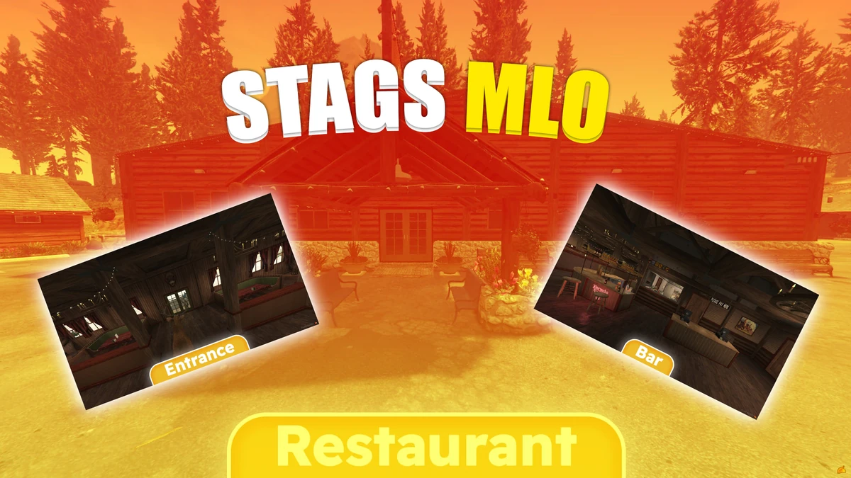 Stags MLO – Fully Open Source | FiveM Restaurant Interior