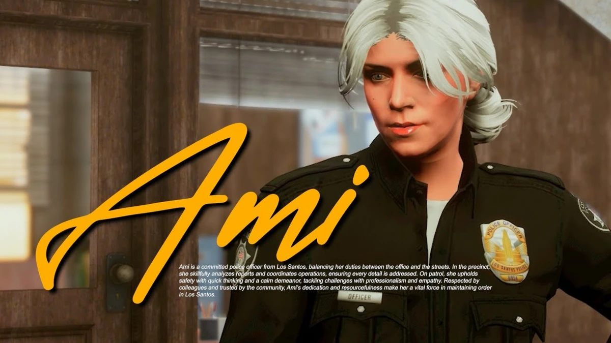 Ami Female Police Officer Ped FiveM | Add-On Custom Character | Open Source Police Ped