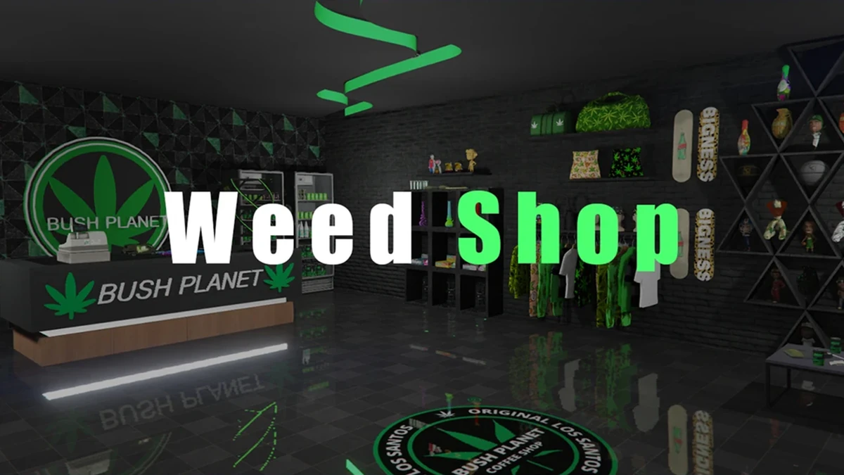 Weed Shop “Bush Planet” – Fully Open Source FiveM Script | Cannabis Store System
